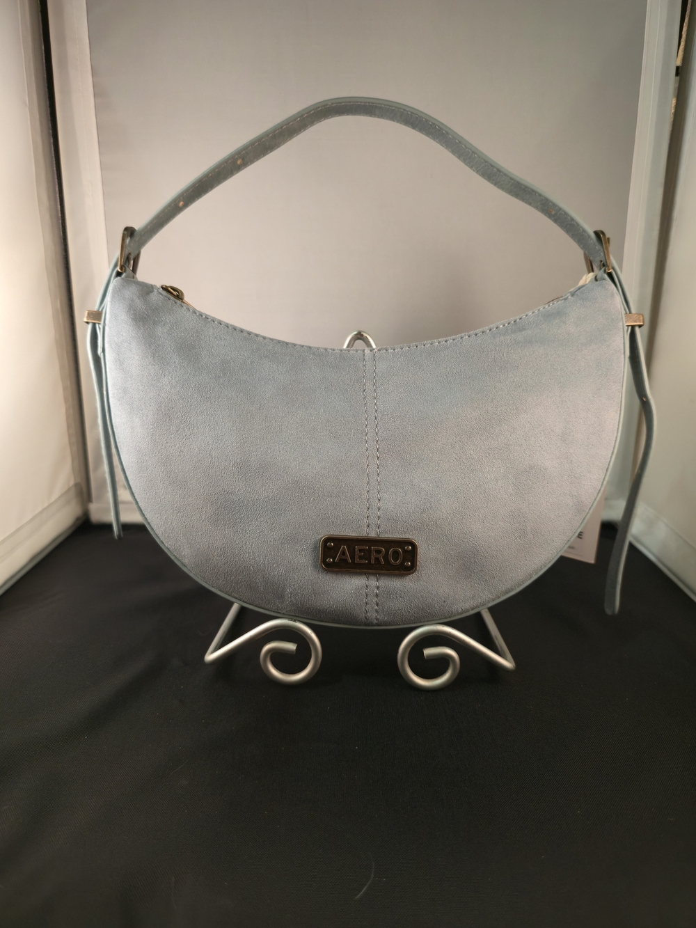 Aeropostale Powder Blue Crescent Shoulder Bag